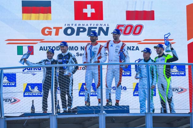 IPA89046155 - INTERNATIONAL GT OPEN 500 - at the Autodromo Nazionale Monza on September 27, 2026, in Monza - Race Category AM 012 GT OPEN INT Fach Auto Tech - CHE Joel Monegro Reyes - Porsche 911 GT3 R EVO (992) AM 077 GT OPEN INT Grupo Prom Racing Team - DEU Alfredo Hernandez - Mercedes-AMG GT3 EVO AM 014 GT OPEN INT Good Speed Racing Team - POL Piotr Wira - Aston Martin AMR Vantage GT3 EVO AM  Copyright: xLucianoxMariaxBisi IPAxSportx xx IPA89046155