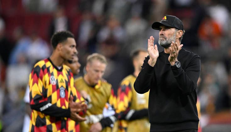 nach Spielende: enttaeuscht Enttaeuschung bei Bundestrainer Trainer Coach Juergen Klopp GER klatscht aufmunternd in die Haende, Beifall DFB Laenderspiel Deutschland GER vs Griechenland GRE UEFA Nations League am 27.09.2026 DFL REGULATIONS PROHIBIT ANY USE OF PHOTOGRAPHS AS IMAGE SEQUENCES AND OR QUASI-VIDEO DFB Laenderspiel Deutschland GER vs Griechenland GRE UEFA Nations League