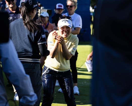September 27, 2026, Rogers, Arkansas, USA: YUNA NISHIMURA doused with water after winning the Walmart NW Arkansas Championship at Pinnacle Country Club. Rogers USA - ZUMAw173 20260927_zsp_w173_008 Copyright: xLukexWelshx