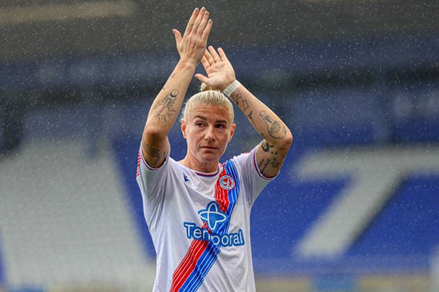 BIRMINGHAM, ENGLAND - September 27: Bethany England of Crystal Palace at full time of the Barclays Womens Super League football match between Birmingham City and Crystal Palace at St Andrews @ Knighthead Park on September 27, 2026 in Birmingham, England. (Photo by Natalie Mincher Sports Press Photo SPP) Copyright: xNataliexMincher SPPx Sportspressphoto_SPR241546