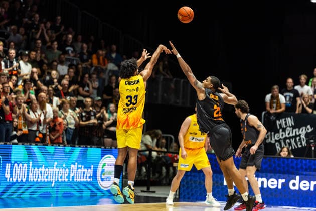 27.09.2026, GER, BBL, easyCredit Basketball Bundesliga, Chemnitz, Niners Chemnitz - Phoenix Hagen Trenton Gibson (Phoenix Hagen, 33) Chemnitz Messe Chemnitz Sachsen Deutschland