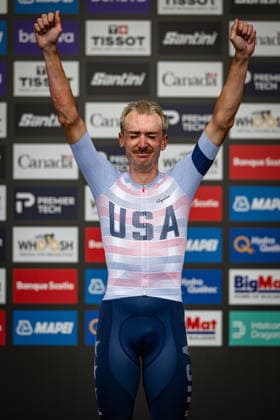 MCNULTY Brandon: UCI Road cycling, Rad, Radsport, Strasse World Championships - Montreal Canada 2026 MCNULTY Brandon ( USA ) USA Winner - First Place - Award Ceremony Medal Ceremony Podium - Querformat - quer - horizontal - Landscape - Event Veranstaltung: UCI Road Cycling World Championships Montreal-Canada 2026 - Category Kategorie: Cycling - Road Cycling World Championships Elite Men - Location Ort: North America - Canada - Quebec - Montreal - Start: Brossard - Finish: Montreal Road Race ( RR ) - Distance: 273,4 km - Date Datum: 27.09.2026 Sunday Day 7 -