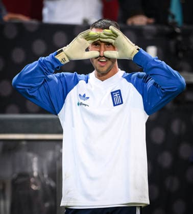 FUSSBALL UEFA Nations League Liga A Gruppe 2 2026 2027 in Augsburg 27.09.2026 Deutschland - Griechenland Torwart Odysseas Vlachodimos (Griechenland)