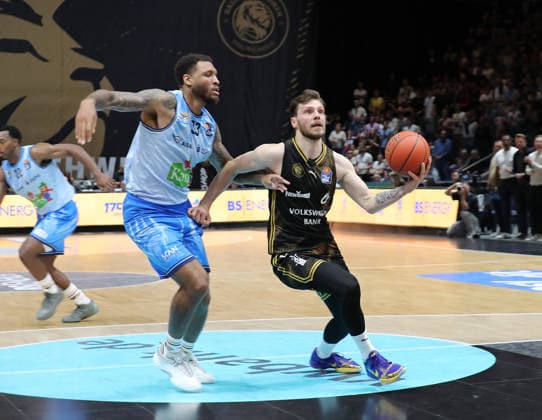 Basketball, Herren, Saison 2026 2027, easyCredit Basketball-Bundesliga, Basketball Loewen Braunschweig gegen Rostock Seawolves, 83-82