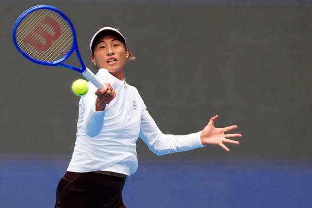 September 27, 2026, Beijing, China: Zheng Qinwen of China plays during a practice session ahead of China Open at the National Tennis Center. Beijing China - ZUMAs197 20260927_aaa_s197_377 Copyright: xPolyxFeix