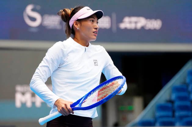 September 27, 2026, Beijing, China: Zheng Qinwen of China plays during a practice session ahead of China Open at the National Tennis Center. China Open - Practice Session In Beijing - 27 Sep 2026  - ZUMAs197 20260927_aaa_s197_363 Copyright: xPolyxFeix