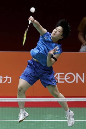 Aichi-Nagoya Asian Games: Badminton Japanese badminton player Akane Yamaguchi competes against China s Wang Zhiyi in an Aichi-Nagoya Asian Games women s singles semifinal at Ichinomiya City Municipal Gymnasium in Ichinomiya in Aichi Prefecture, central Japan, on Sept. 28, 2026. Yamaguchi defeated Wang and advanced to the final.  A14AA0005629131P