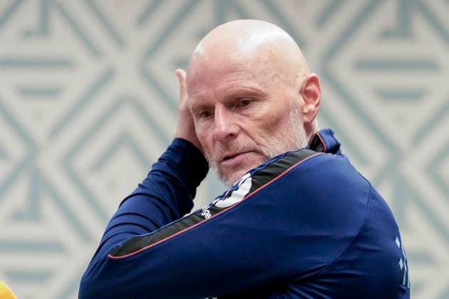 Stale Solbakken holds a press conference in Oslo on September 28, 2026. Stale Solbakken holds a press conference after the match between Norway and Portugal. Photo: Beate Oma Dahle, NTB, Oslo, Norway. EDITORIAL USE ONLY. RESTRICTED USE FOR BETTING COMPANIES.  Copyright: xBeatexOmaxDahlex xNTBx