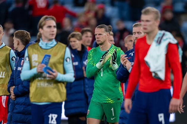 260927 Goalkeeper orjan Haskjold Nyland of Norway looks dejected after the Nations League football match between Norway and Portugal on September 27, 2026 in Oslo. Photo: Marius Simensen BILDBYRAN COP 238 VG1010 bbeng depp football fotball fotboll landskamp nations league norge norway portugal soccer Copyright: MARIUSxSIMENSEN BB260927ZM058