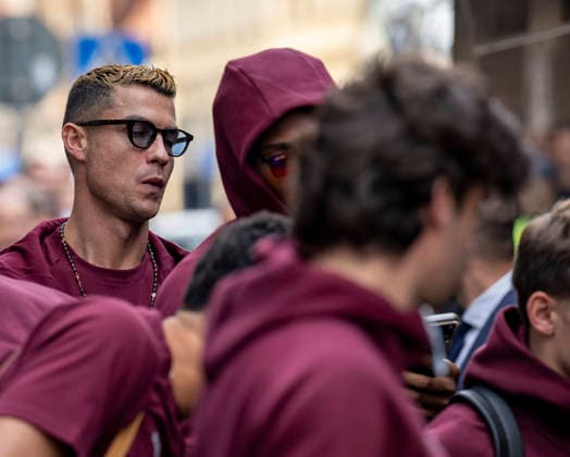 MALMÖ 2026-09-28 Cristiano Ronaldo and the rest of the Portugal national football team arrive at their hotel in Malmö on Monday afternoon. Portugal will face Denmark in the Nations League in Copenhagen on Thursday, but are based in Malmö. MALMÖ SWEDEN x50090x