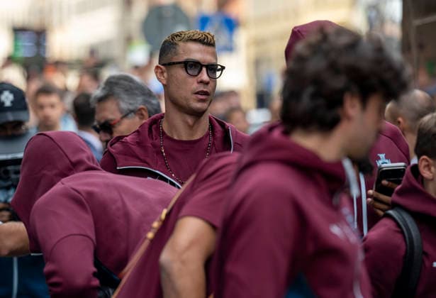 MALMO 2026-09-28 Cristiano Ronaldo and the rest of the Portugal national soccer team arrive at their hotel in Malmo, Sweden, on Monday Sept. 28, 2026. Portugal will face Denmark in a Nations League match in Copenhagen on Thursday, but are based in Malmo. MALMÖ SWEDEN x50090x