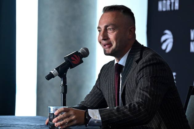 September 28, 2026, Toronto, On, Canada: Toronto Raptors head coach Darko Rajakovic speaks at the Raptors media day in Toronto on Monday, Sept. 28, 2026. Canada News - September 28, 2026  - ZUMAc35_ 20260928_zaf_c35_004 Copyright: xJonxBlackerx