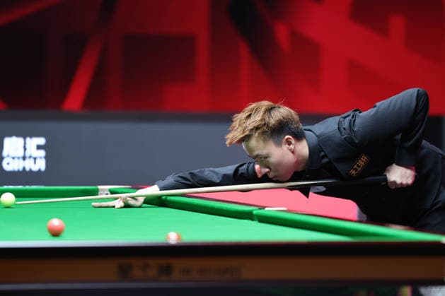 (260928) -- SHENZHEN, Sept. 28, 2026 -- Jiang Jun competes during the round 2 match between Ronnie O Sullivan of England and Jiang Jun of China at World Snooker Tour Shenzhen Open 2026 in Shenzhen, south China s Guangdong Province, Sept. 28, 2026. ) (SP)CHINA-SNOOKER-SHENZHEN OPEN (CN) LiangxXu 