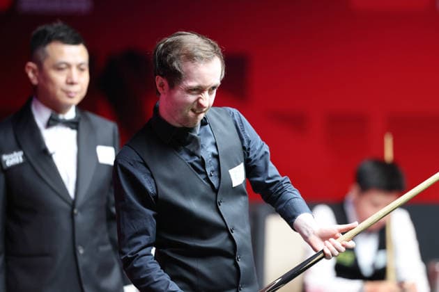(260928) -- SHENZHEN, Sept. 28, 2026 -- Scott Donaldson reacts during the round 2 match between Scott Donaldson of Scotland and Zhao Xintong of China at World Snooker Tour Shenzhen Open 2026 in Shenzhen, south China s Guangdong Province, Sept. 28, 2026. ) (SP)CHINA-SNOOKER-SHENZHEN OPEN (CN) LiangxXu 