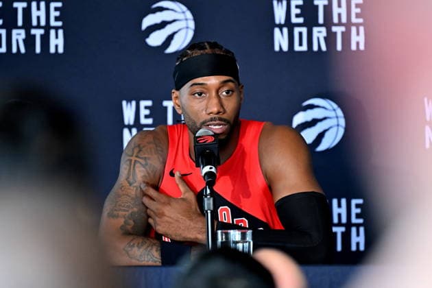 September 28, 2026, Toronto, On, Canada: Toronto Raptors forward Kawhi Leonard speaks at the Raptors media day in Toronto on Monday, Sept. 28, 2026. Canada News - September 28, 2026  - ZUMAc35_ 20260928_zaf_c35_013 Copyright: xJonxBlackerx