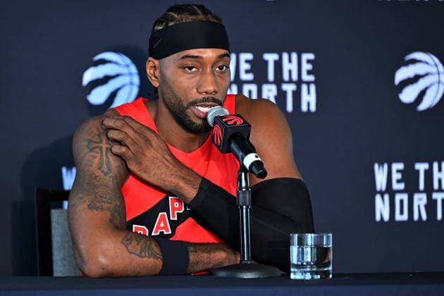 September 28, 2026, Toronto, On, Canada: Toronto Raptors forward Kawhi Leonard speaks at the Raptors media day in Toronto on Monday, Sept. 28, 2026. Canada News - September 28, 2026  - ZUMAc35_ 20260928_zaf_c35_030 Copyright: xJonxBlackerx