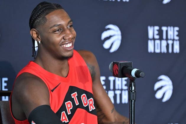 September 28, 2026, Toronto, On, Canada: Toronto Raptors forward RJ Barrett speaks at the Raptors media day in Toronto on Monday, Sept. 28, 2026. Canada News - September 28, 2026  - ZUMAc35_ 20260928_zaf_c35_037 Copyright: xJonxBlackerx