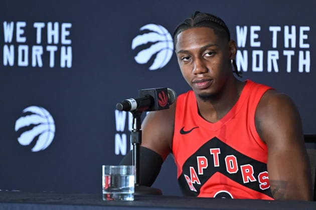 September 28, 2026, Toronto, On, Canada: Toronto Raptors forward RJ Barrett speaks at the Raptors media day in Toronto on Monday, Sept. 28, 2026. Canada News - September 28, 2026  - ZUMAc35_ 20260928_zaf_c35_040 Copyright: xJonxBlackerx
