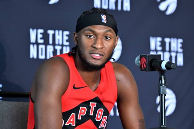 September 28, 2026, Toronto, On, Canada: Toronto Raptors guard Immanuel Quickley speaks at the Raptors media day in Toronto on Monday, Sept. 28, 2026. Canada News - September 28, 2026  - ZUMAc35_ 20260928_zaf_c35_050 Copyright: xJonxBlackerx