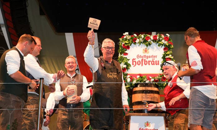 28.09.2026, Deutschland, Stuttgart, Fußball Bundesliga, VfB Stuttgart auf dem Cannstatter Volksfest, Wasen, VfB Präsident Dietmar Allgaier