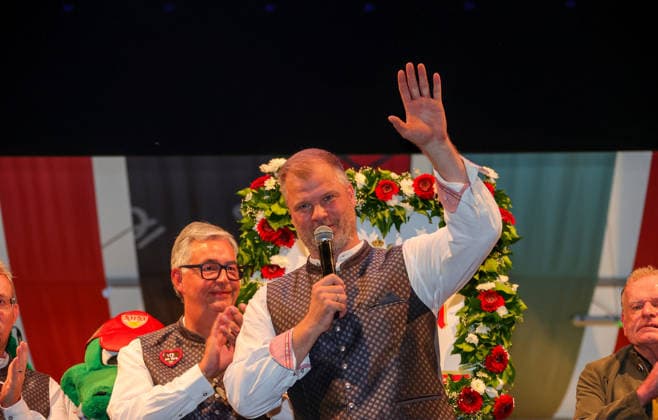 28.09.2026, Deutschland, Stuttgart, Fußball Bundesliga, VfB Stuttgart auf dem Cannstatter Volksfest, Wasen, VfB Vorstand Fabian Wohlgemuth