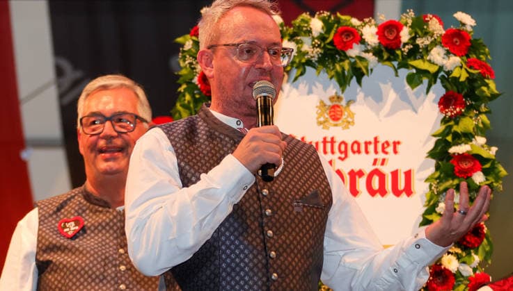 28.09.2026, Deutschland, Stuttgart, Fußball Bundesliga, VfB Stuttgart auf dem Cannstatter Volksfest, Wasen, VfB Vorstandsvorsitzender Alexander Wehrle