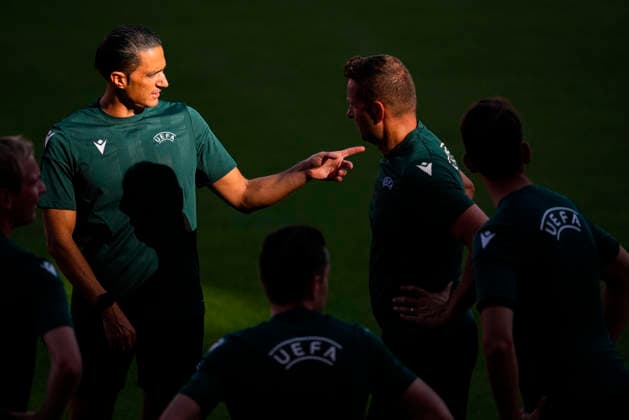September 28, 2026, Sevilla, Sevilla, Spain: Serdar Gozubuyuk, referee, during training session the UEFA Nations League 2026 27 group phase football match played between Spain and Croatia at Ramon Sanchez-Pizjuan stadium on September 28, 2026, in Sevilla, Spain. Sevilla Spain - ZUMAa181 20260928_zaa_a181_040 Copyright: xJoaquoÂ­NxCorcherox
