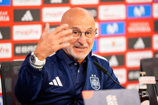 September 28, 2026, Sevilla, Sevilla, Spain: Luis de la Fuente, head coach of Spain, attends his press conference, PK, Pressekonferenz before the UEFA Nations League 2026 27 group phase football match played between Spain and Croatia at Ramon Sanchez-Pizjuan stadium on September 28, 2026, in Sevilla, Spain. Sevilla Spain - ZUMAa181 20260928_zaa_a181_064 Copyright: xJoaquoÂ­NxCorcherox