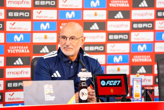 September 28, 2026, Sevilla, Sevilla, Spain: Luis de la Fuente, head coach of Spain, attends his press conference, PK, Pressekonferenz before the UEFA Nations League 2026 27 group phase football match played between Spain and Croatia at Ramon Sanchez-Pizjuan stadium on September 28, 2026, in Sevilla, Spain. Spain Press Conference - UEFA Nations League 2026 27  - ZUMAa181 20260928_zaa_a181_067 Copyright: xJoaquoÂ­NxCorcherox