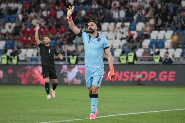Giorgi Mamardashvili of Georgia during the UEFA Nations League match between Georgia and Ukraine at the The Boris Paitchadze Dinamo Arena in Tbilisi, Georgia, on September 28, 2026. Tbilisi Dinamo Arena named after Boris Paichadze, Akaki Tsereteli Avenue, Didube, Tbilisi, 0154, Georgia Georgia Copyright: xArturxStabulnieksx 1J7A9291