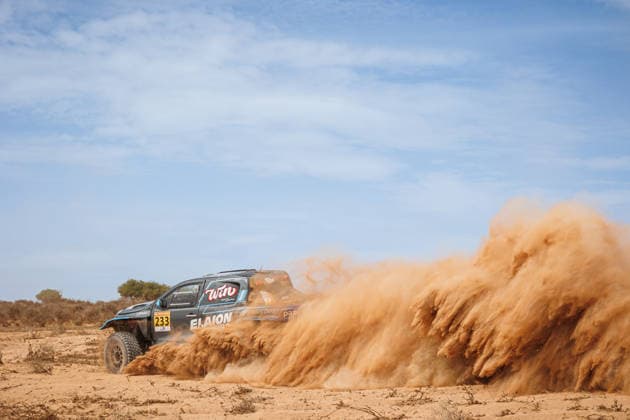 W2RC - RALLYE DU MAROC 2026 233 CAVIGLIASSO Nicolas (arg), PERTEGARINI Valentina (arg), Toyota Hilux, SVR, ULT T1+, action, during the Prologue of the Rallye du Maroc 2026, 4th round of the 2026 WR2C Championship from September 28, 2026 in Agadir, Morocco - AgadirMorocco  Copyright: xFREDERICxLExFLOCxHx