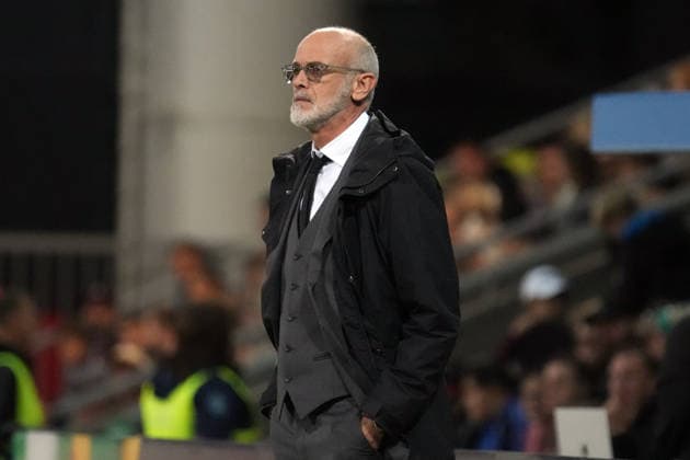 September 28, 2026, RÄÂ«Ga, Latvija: Latvian head coach PAOLO NICOLATO reacts during UEFA Nations League Ã¢â‚¬ League C match against Cyprus in Riga, Latvia, Sept. 28, 2026. UEFA Nations League Ã¢â‚¬ League C Match Latvia Vs Cyprus  - ZUMAp305 20260928_zip_p305_008 Copyright: xEdijsxPalensx