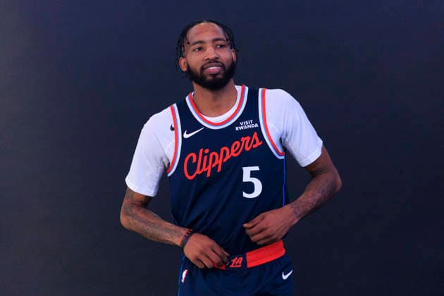 September 28, 2026, Inglewood, California, USA: Derrick Jones Jr. 5 during the Los Angeles Clippers Media Day on Monday September 28, 2026 at Intuit Dome in Inglewood, California. ARIANA RUIZ PI 2026 Clippers Media Day  - ZUMAp124 20260928_zaa_p124_028 Copyright: xArianaxRuizx