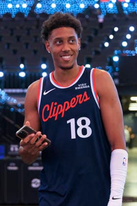 September 28, 2026, Inglewood, California, USA: Baba Miller 18 during the Los Angeles Clippers Media Day on Monday September 28, 2026 at Intuit Dome in Inglewood, California. ARIANA RUIZ PI Inglewood USA - ZUMAp124 20260928_zaa_p124_015 Copyright: xArianaxRuizx