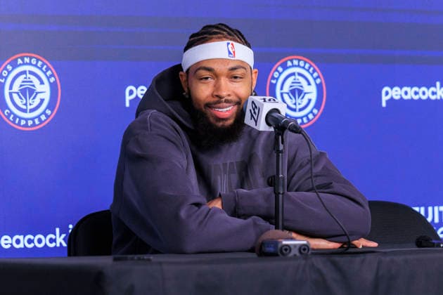 September 28, 2026, Inglewood, California, USA: Brandon Ingram 7 is interviewed during the Los Angeles Clippers Media Day on Monday September 28, 2026 at Intuit Dome in Inglewood, California. ARIANA RUIZ PI Inglewood USA - ZUMAp124 20260928_zaa_p124_021 Copyright: xArianaxRuizx