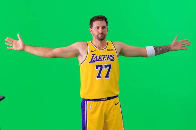 September 28, 2026, El Segundo, California, USA: Luka Doncic 77 of the Los Angeles Lakers attends Media Day on Monday September 28, 2026 at the UCLA Health Training Center in El Segundo, California. JAVIER ROJAS PI El Segundo USA - ZUMAp124 20260928_zaa_p124_056 Copyright: xJavierxRojasx