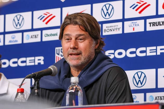 September 28, 2026, St. Louis, Missouri, USA: USA Soccer Head Coach MAURICIO POCHETTINO speaks during a press conference, PK, Pressekonferenz ahead of the USA vs. CHILE match at Energizer Park in St. Louis, Missouri, on September 28, 2026. St. Louis USA - ZUMAn332 20260928_zsp_n332_023 Copyright: xTaylorxNickersonx