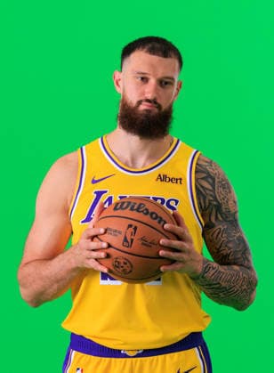 September 28, 2026, El Segundo, California, USA: Sandro Mamukelashvili 54 of the Los Angeles Lakers at Media Day on Monday September 28, 2026 at the UCLA Health Training Center in El Segundo, California. JAVIER ROJAS PI El Segundo USA - ZUMAp124 20260928_zaa_p124_128 Copyright: xJavierxRojasx
