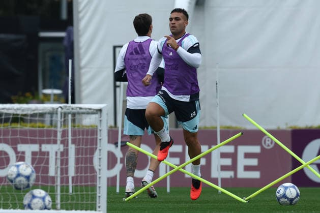 Argentine forward Lautaro Martinez during a training session at AFA (Argentine Football Association) training center in Ezeiza, Buenos Aires Province, on September 28, 2026, ahead of the next friendlys football matchs against Bolivia, Burkina Faso and Benin. EZEIZA ARGENTINA Copyright: xAlejandroxPAGNIx