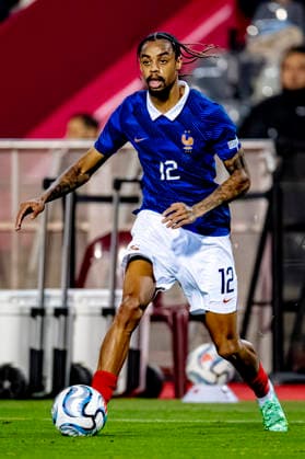 BRUSSEL - Frankrijk forward Bradley Barcola during the UEFA Nations League match between Belgie and Frankrijk at Koning Boudewijn Stadion on 28 September 2026 in Brussel, Belgie. (Photo by DeFodi Images) -