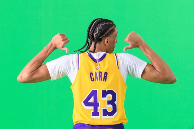 September 28, 2026, El Segundo, California, USA: Cameron Carr 43 of the Los Angeles Lakers at Media Day on Monday September 28, 2026 at the UCLA Health Training Center in El Segundo, California. JAVIER ROJAS PI El Segundo USA - ZUMAp124 20260928_zaa_p124_171 Copyright: xJavierxRojasx