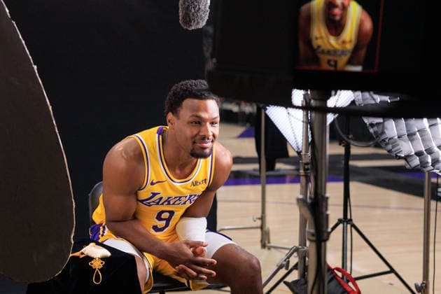 September 28, 2026, El Segundo, California, USA: Bronny James 9 of the Los Angeles Lakers at Media Day on Monday September 28, 2026 at the UCLA Health Training Center in El Segundo, California. JAVIER ROJAS PI El Segundo USA - ZUMAp124 20260928_zaa_p124_189 Copyright: xJavierxRojasx