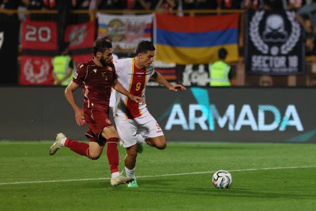 Armenia v Montenegro - UEFA Nations League 2026 27 League C Group C2 Argishti Petrosyan of Armenia and Nikola Krstovic of Montenegro during the UEFA Nations League 2026 27 League C Group C2 match at Vazgen Sargsyan Republican Stadium in Yerevan, Armenia, on September 28, 2026. Yerevan Armenia  Copyright: xGurgenxHakobyanx originalFilename:hakobyan-uefanati260928_npn7W.jpg