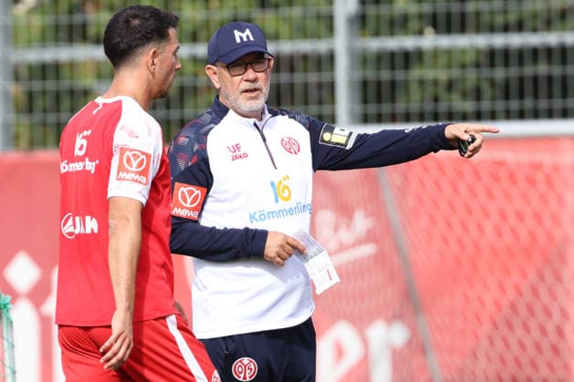 JULIAN DERSTROFF, URS FISCHER, TRAINING 1. FSV MAINZ 05 MAINZ