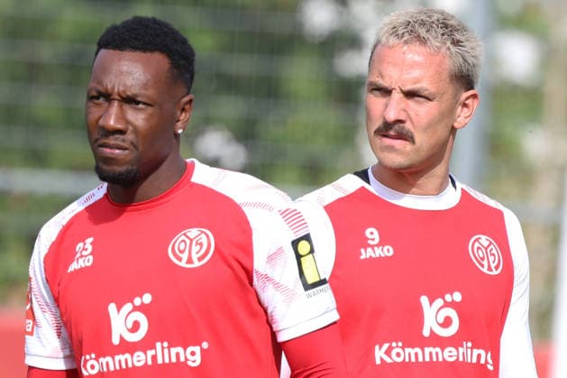 SHERALDO BECKER, PHILLIP TIETZ TRAINING 1. FSV MAINZ 05 MAINZ