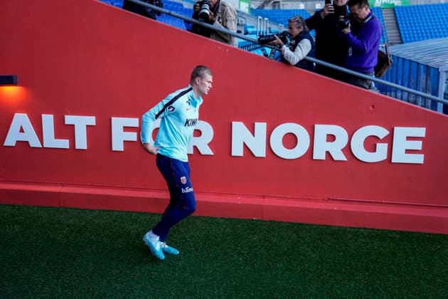 The national team trains at Ullevaal, Oslo, on September 29, 2026. Norway national team manager Stale Solbakken and the rest of the national team train at Ullevaal Stadium ahead of Thursday’s international soccer match between Wales and Norway in the Nations League. Photo: Beate Oma Dahle, NTB, Oslo, Norway. EDITORIAL USE ONLY. RESTRICTED USE FOR BETTING COMPANIES  Copyright: xBeatexOmaxDahlex xNTBx