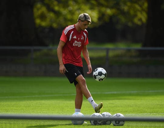 29.09.2026, xophax, Fussball 1.Bundesliga, 1.FC Koeln Training in der Länderspiepause. Malek El Mala ( 1.FC Köln ) ( Koeln