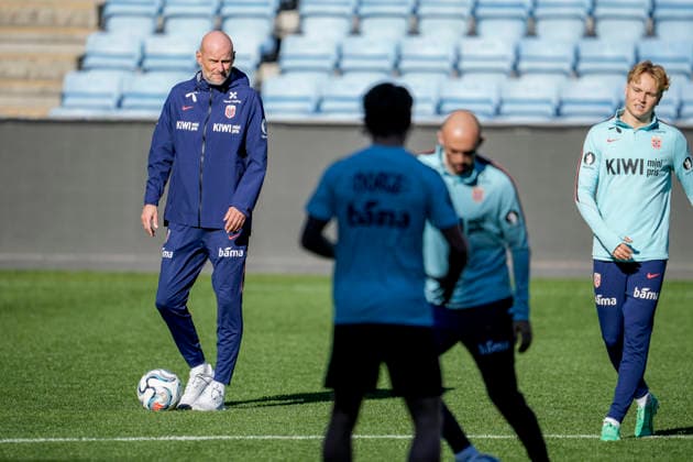 The national team trains at Ullevaal, Oslo, on September 29, 2026. Norway national team manager Stale Solbakken and the rest of the national team train at Ullevaal Stadium ahead of Thursday’s international soccer match between Wales and Norway in the Nations League. Photo: Beate Oma Dahle, NTB, Oslo, Norway. EDITORIAL USE ONLY. RESTRICTED USE FOR BETTING COMPANIES  Copyright: xBeatexOmaxDahlex xNTBx