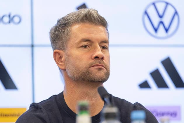 DFB Frauen und U23 Frauen Pressekonferenz, 29.09.2026 Michael Urbansky (Bundestrainer Deutsche U23 Frauen Nationalmannschat), DFB Frauen und U23 Frauen Pressekonferenz, Frankfurt, DFB Campus, 29.9.2026 Copyright: xBEAUTIFULxSPORTS Gawlikx