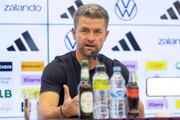 DFB Frauen und U23 Frauen Pressekonferenz, 29.09.2026 Michael Urbansky (Bundestrainer Deutsche U23 Frauen Nationalmannschat), DFB Frauen und U23 Frauen Pressekonferenz, Frankfurt, DFB Campus, 29.9.2026 Copyright: xBEAUTIFULxSPORTS Gawlikx